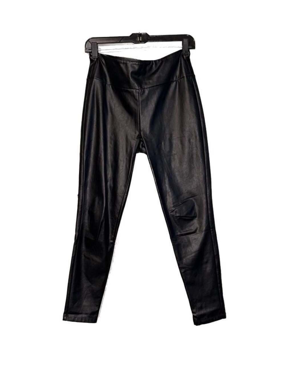 Kendall + Kylie Women's Faux Leather High Waisted Leggings, Black, Size Medium